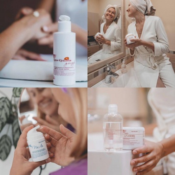 девушки с баночками кремов