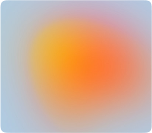 оранжевый шар на голубом тоне